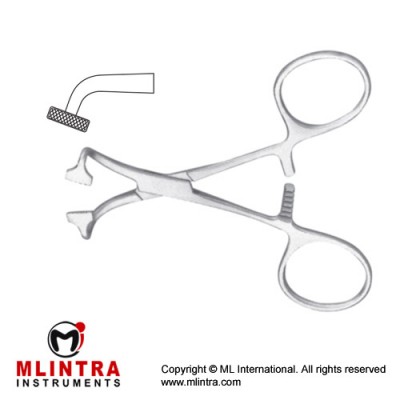 Non Perforating Towel Clamp Stainless Steel, 13.5 cm - 5 1/4"